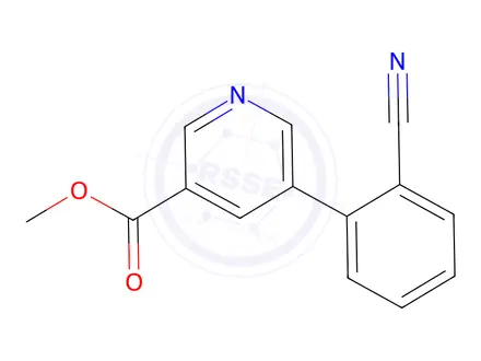 Chemical structure of Methyl 5-(2-cyanophenyl)nicotinate