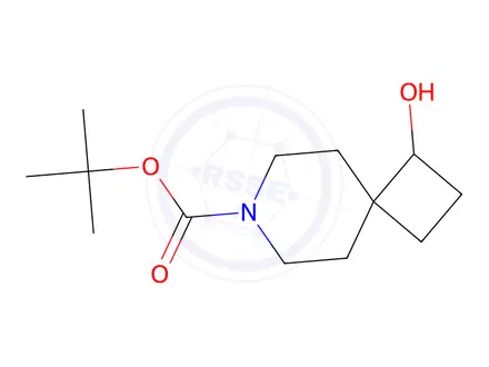 Chemical structure of tert-butyl 3-hydroxy-7-azaspiro[3.5]nonane-7-carboxylate