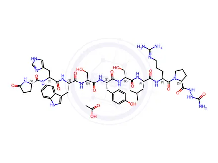 Chemical structure of Goserelin Impurity 19 ((6-(des-t-Butyl-D-Serine)-Goserelin))