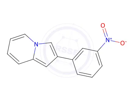 Chemical structure of 2-(3-Nitrophenyl)indolizine
