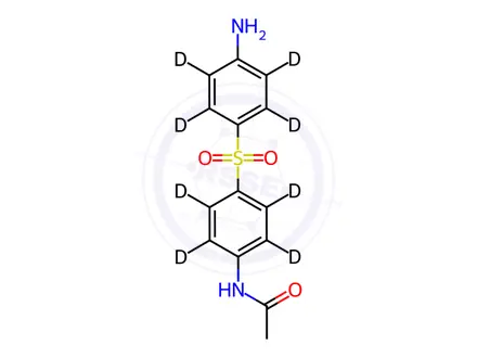 Chemical structure of N-Acetyl Dapsone-d8