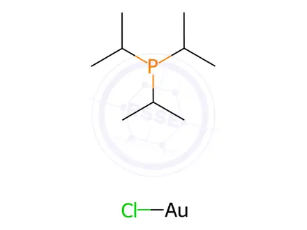 Chemical structure of Chloro(triisopropylphosphine)gold,97%