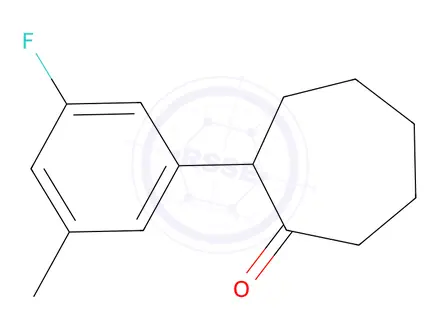 Chemical structure of 2-(3-Fluoro-5-methylphenyl)cycloheptan-1-one