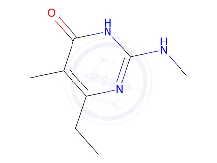 Chemical structure of 6-Ethyl-5-methyl-2-(methylamino)pyrimidin-4(3h)-one