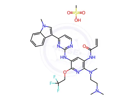 Chemical structure of AST2818 mesylate