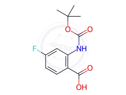 Chemical structure of Boc-2-amino-4-fluorobenzoic Acid