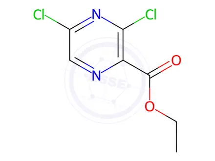Chemical structure of Ethyl 3,5-dichloropyrazine-2-carboxylate