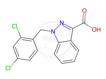 Chemical structure of Lonidamine
