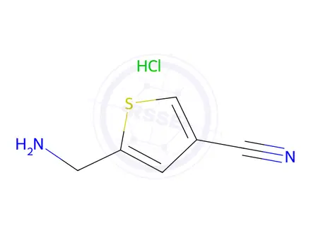 Chemical structure of 5-Aminomethyl-thiophene-3-carbonitrile hydrochloride