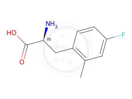 Chemical structure of (S)-2-amino-3-(4-fluoro-2-methylphenyl)propanoic acid