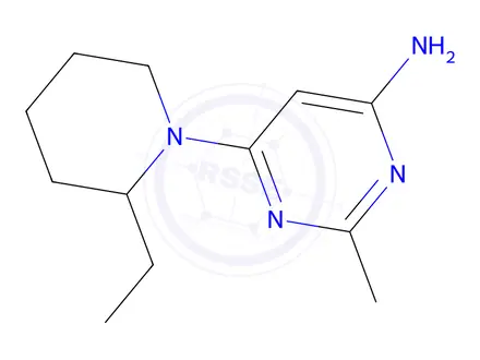 Chemical structure of 6-(2-ethylpiperidin-1-yl)-2-methylpyrimidin-4-amine
