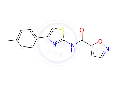 Chemical structure of N-(4-(p-Tolyl)thiazol-2-yl)isoxazole-5-carboxamide
