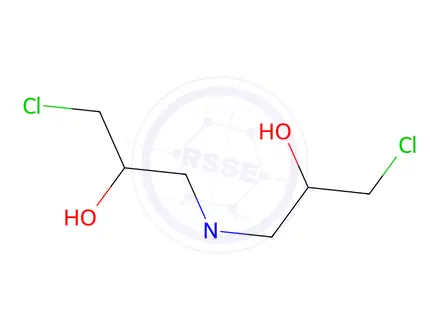 Chemical structure of 3,3'-(isopropylazanediyl)bis(1-chloropropan-2-ol)