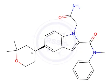 Chemical structure of Orforglipron Impurity 296
