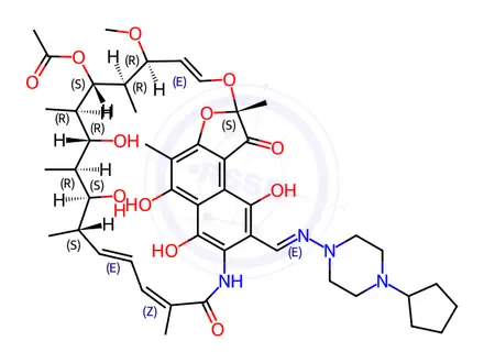 Chemical structure of Rifapentinum