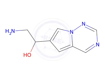 Chemical structure of 2-amino-1-{pyrrolo[2,1-f][1,2,4]triazin-6-yl}ethan-1-ol