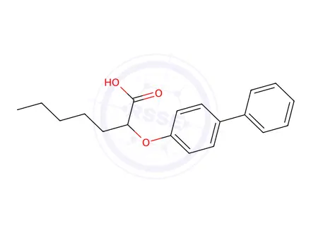 Chemical structure of 2-([1,1'-Biphenyl]-4-yloxy)heptanoic acid