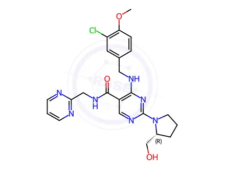 Chemical structure of Avanafil Impurity 8 ((R)-Avanafil)