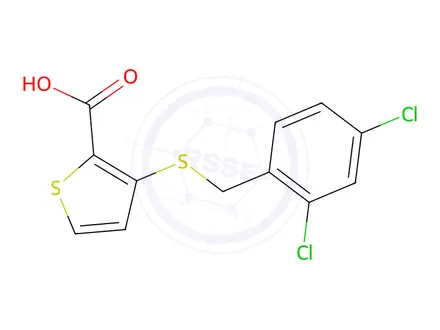 Chemical structure of 3-[(2,4-Dichlorobenzyl)sulfanyl]-2-thiophenecarboxylic acid