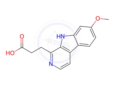 Chemical structure of 7-Methoxy-b-carboline-1-propionic acid