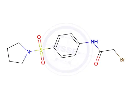 Chemical structure of 2-Bromo-N-[4-(1-pyrrolidinylsulfonyl)phenyl]-acetamide