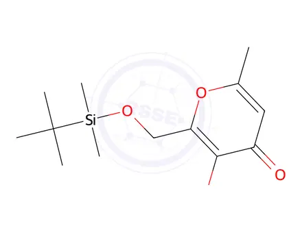 Chemical structure of 2-(((tert-Butyldimethylsilyl)oxy)methyl)-3-hydroxy-6-methyl-4H-pyran-4-one