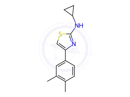 Chemical structure of n-Cyclopropyl-4-(3,4-dimethylphenyl)thiazol-2-amine