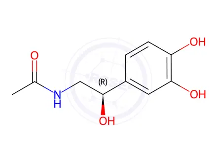 Chemical structure of N-acetylnorepinephrine