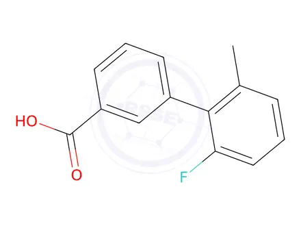 Chemical structure of 2'-Fluoro-6'-methylbiphenyl-3-carboxylic acid