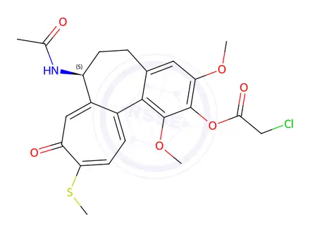 Chemical structure of (S)-2-Chloroacetyl-2-demethyl Thiocolchicine