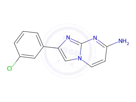 Chemical structure of 2-(3-Chlorophenyl)imidazo[1,2-a]pyrimidin-7-amine