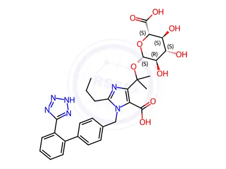 Chemical structure of Olmesartan Acid O-Beta-D-Glucuronide