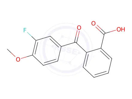 Chemical structure of 2-(3-Fluoro-4-methoxybenzoyl)benzoic Acid