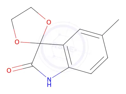 Chemical structure of 5'-Methyl-1',2'-dihydrospiro[1,3-dioxolane-2,3'-indole]-2'-one