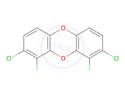 Chemical structure of 1,2,8,9-Tetrachlorodibenzo-p-dioxin