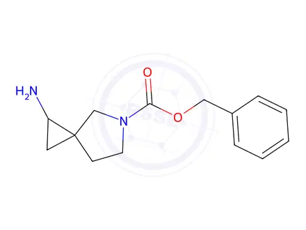 Chemical structure of benzyl 2-amino-5-azaspiro[2.4]heptane-5-carboxylate