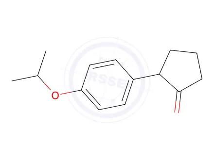 Chemical structure of 2-[4-(Propan-2-yloxy)phenyl]cyclopentan-1-one