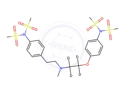 Chemical structure of Methyl-[4-(dimethylsulfonylamino)phenylethyl]-[4-(dimethylsulfonylaminophenoxyethyl-d4)amine