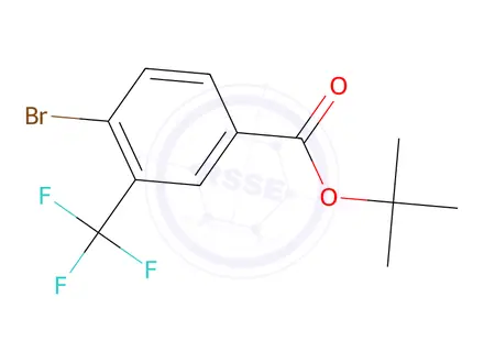 Chemical structure of tert-Butyl 4-bromo-3-(trifluoromethyl)benzoate