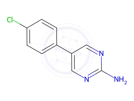 Chemical structure of 5-(4-chlorophenyl)pyriMidin-2-aMine