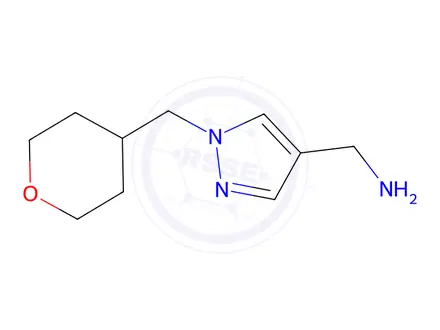 Chemical structure of {1-[(oxan-4-yl)methyl]-1h-pyrazol-4-yl}methanamine