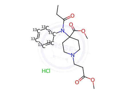 Chemical structure of Remifentanil-13C6 Hydrochloride