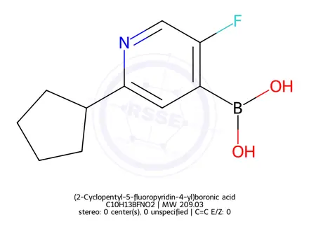 Chemical structure of (2-Cyclopentyl-5-fluoropyridin-4-yl)boronic acid