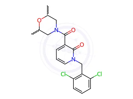 Chemical structure of 1-(2,6-dichlorobenzyl)-3-[(2,6-dimethylmorpholino)carbonyl]-2(1H)-pyridinone