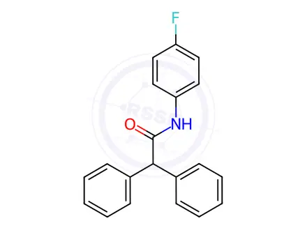 Chemical structure of N-(4-Fluorophenyl)-2,2-diphenylacetamide