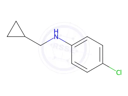 Chemical structure of 4-chloro-N-(cyclopropylmethyl)aniline hydrochloride
