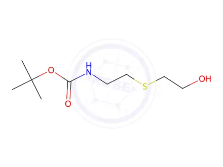 Chemical structure of tert-Butyl 2-(2-hydroxyethylthio)ethylcarbamate