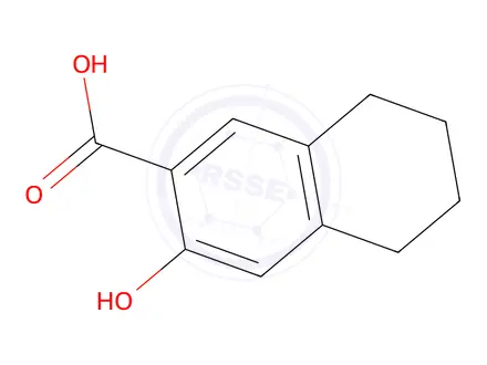 Chemical structure of 3-hydroxy-5,6,7,8-tetrahydronaphthalene-2-carboxylic Acid