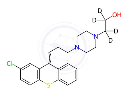 Chemical structure of Zuclopenthixol-D4