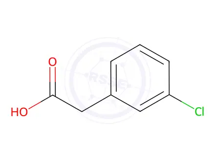 Chemical structure of 3-Chlorophenylacetic acid